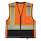 Ergodyne Two-Tone/Black Bottom Safety Vest 4XL, 5XL Class 2 U Back, , Zipper 2 Mic Tab, ID Window 8251HDZBK - alternate 1